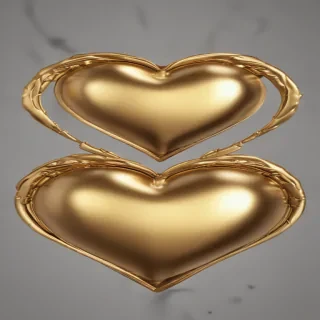 gold heart png