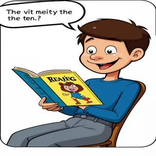 reading cartoon