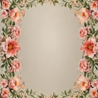 flower border transparent