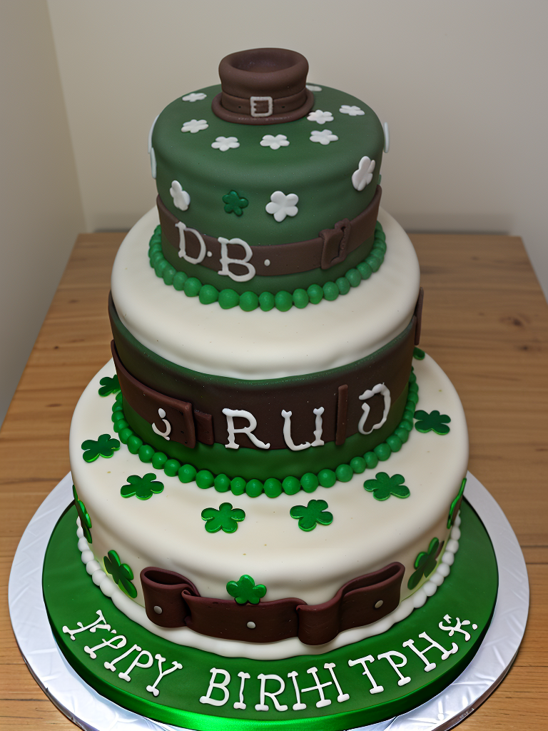 st patricks day birthday cake
