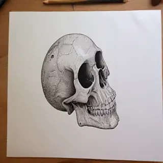 creative skeleton drawing art