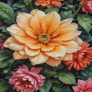 flower drawings with color