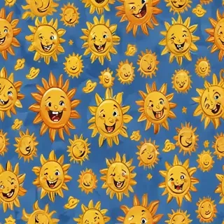 cartoon suns