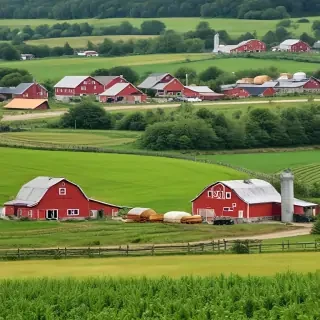 background of a farm