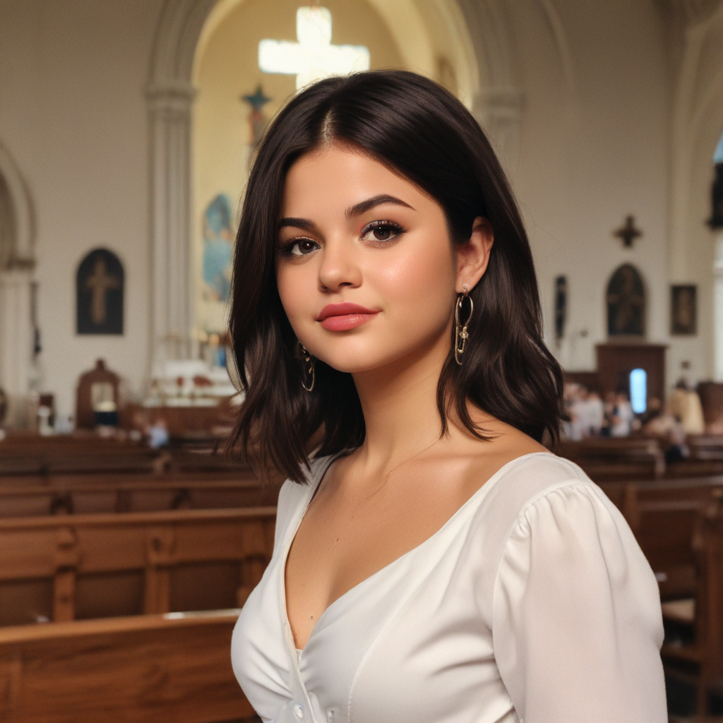 selena gomez church
