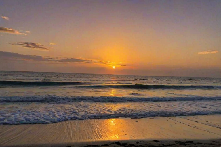 sun set on beach