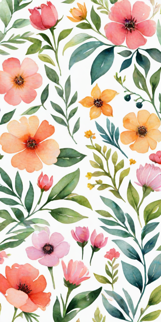 watercolor flowers clipart