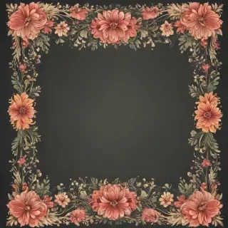 flowery border clipart