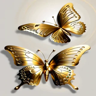 gold butterfly png