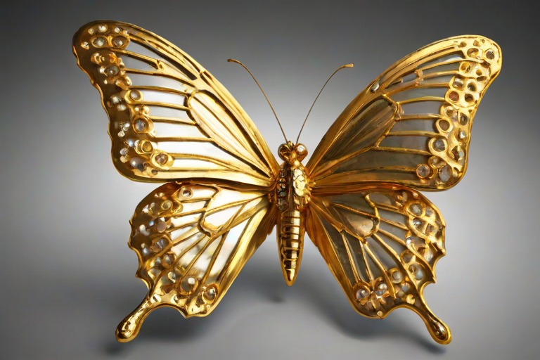 golden butterfly png