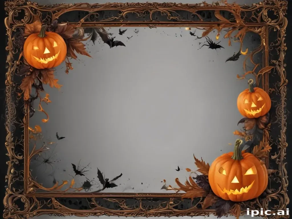 halloween border transparent