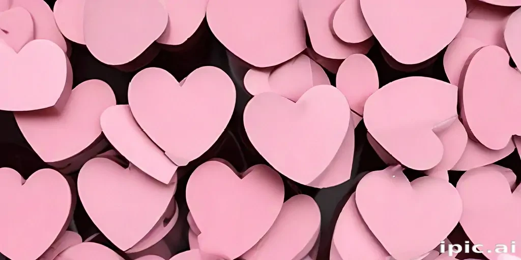 pink hearts aesthetic
