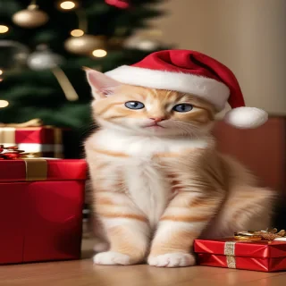 pictures of cats for christmas