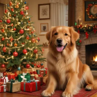 christmas wallpaper dog