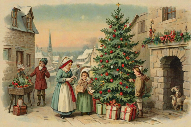 merry christmas images vintage