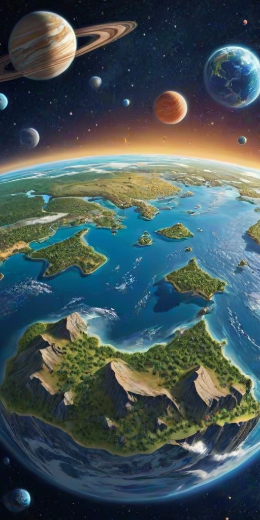 cartoon picture of the planet earth