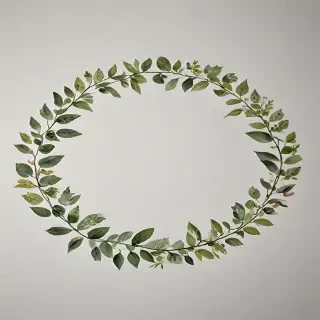 circle with leaves