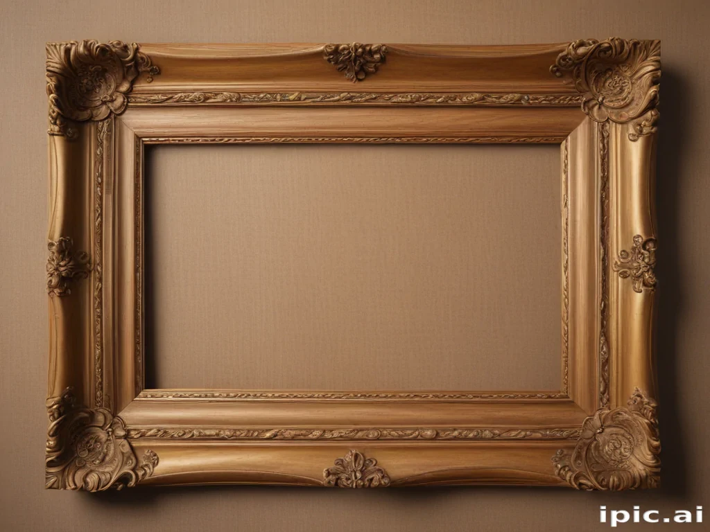 wooden picture frame png