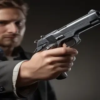 holding gun png