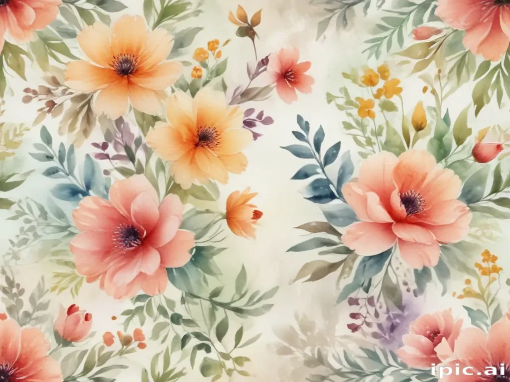 watercolor floral background