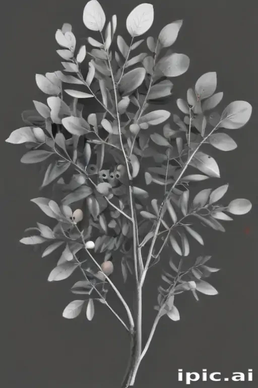 eucalyptus clipart black and white