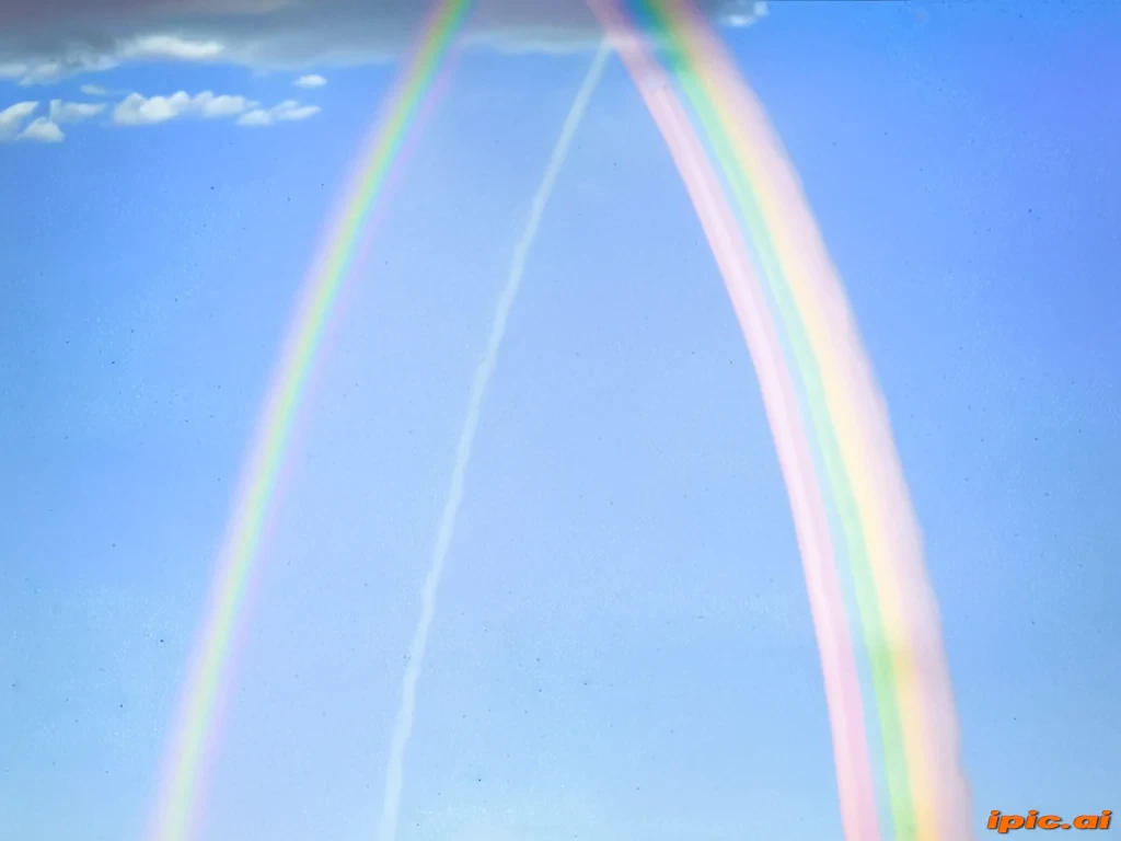 pastel coloured rainbow