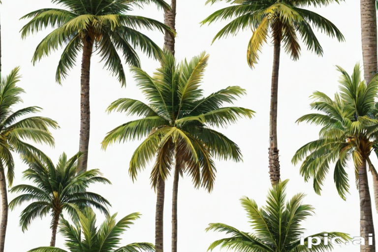 palm trees transparent