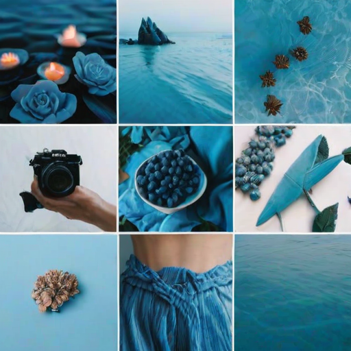 blue aesthetic photos