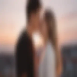 couple kissing aesthetic