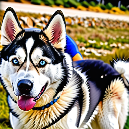 alaskan husky shepherd