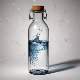 water bottle drawing