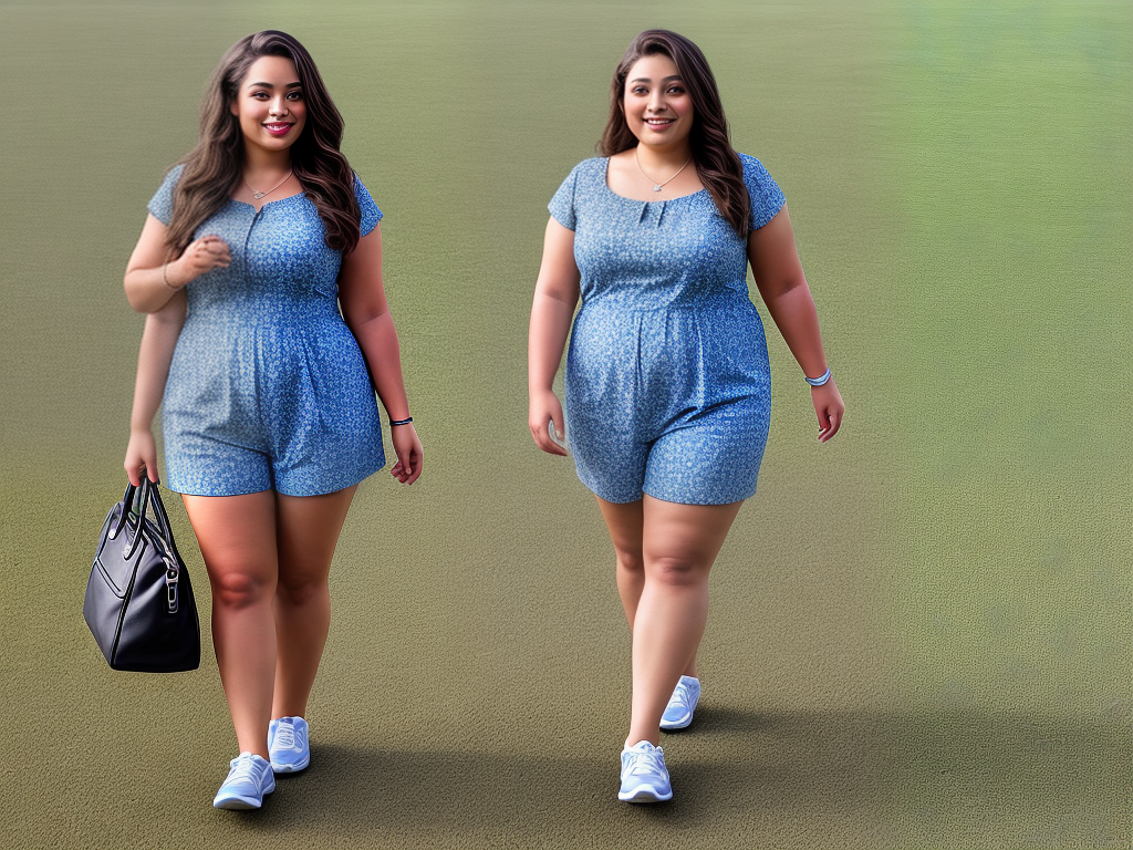 A beautiful girl with fat body