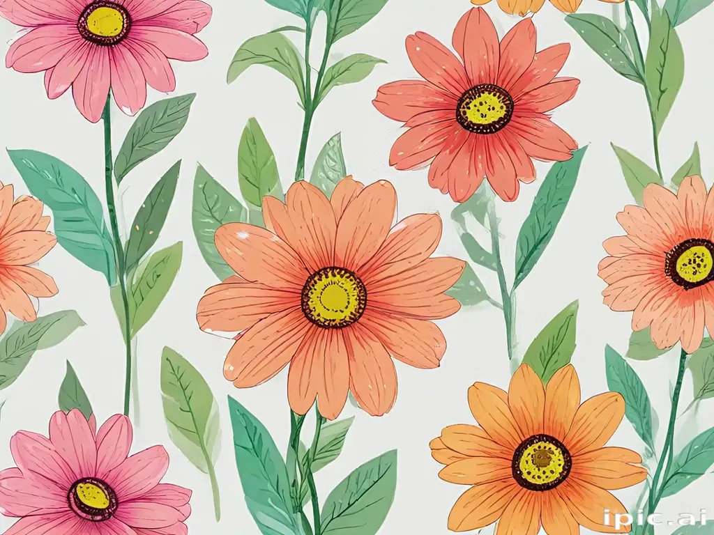 flowers to draw in color