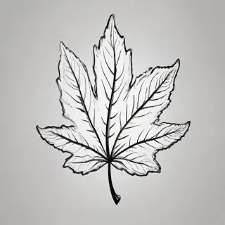 black and white leaf clip art