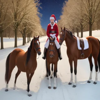 merry christmas images with horses