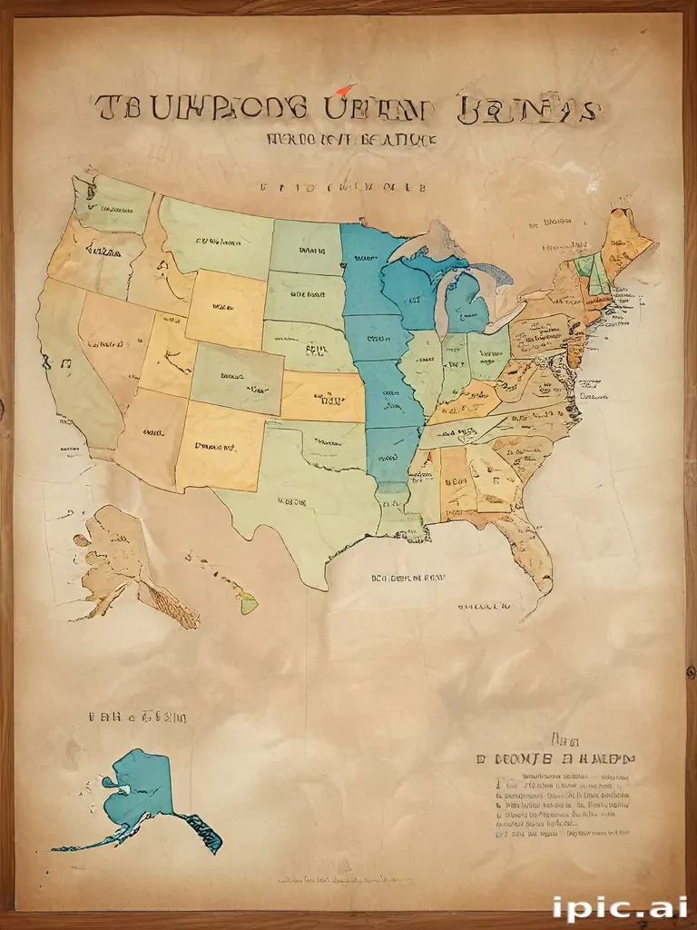 map of united states with states