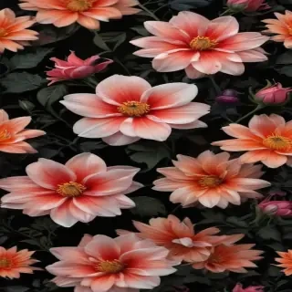 flower black background