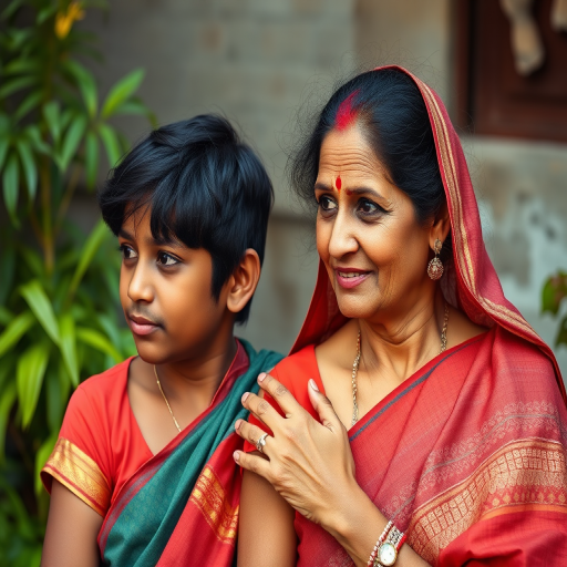 indian mom and son