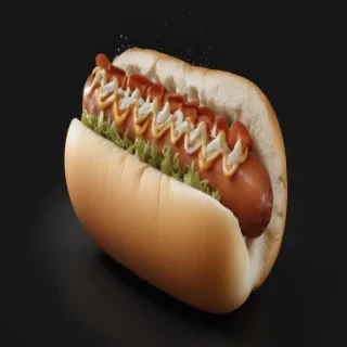 hot dog clipart black and white