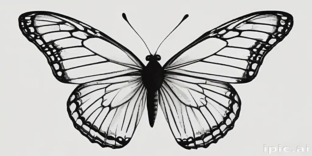 black butterfly outline