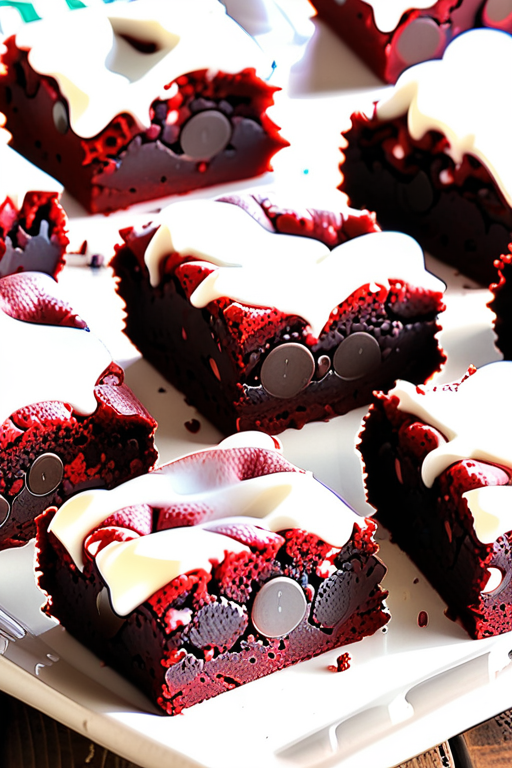 red velvet brownies with box mix