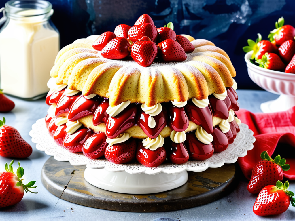how to make a strawberry filling cake