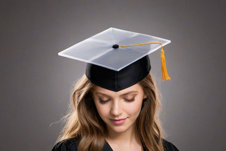 transparent graduation cap