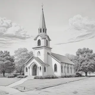 church drawing