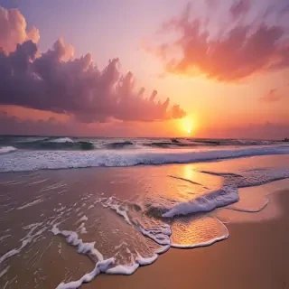 sunset on the beach backgrounds