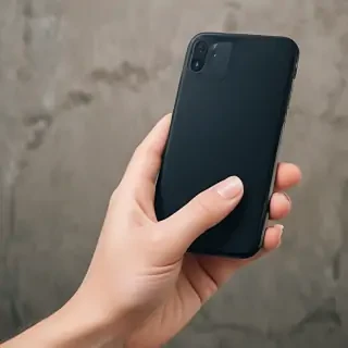 hand holding a phone