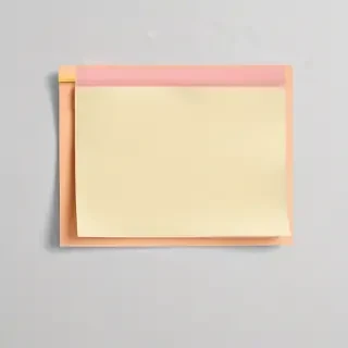sticky note with transparent background