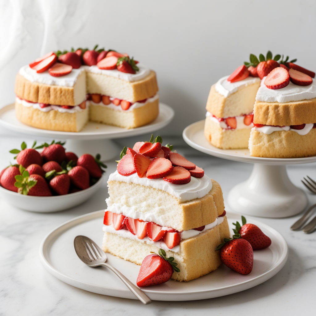 angel food cake strawberry shortcake
