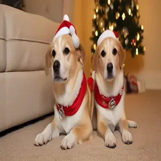 pictures of dogs christmas
