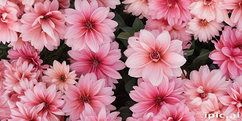 Pink Flowers Array A Beautiful Array of Soft Pink Flowers in Full Bloom Together.